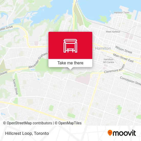 Hillcrest Loop map