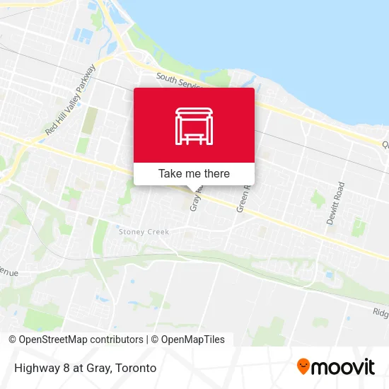 Highway 8 at Gray map