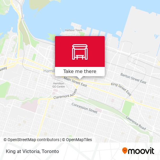 King at Victoria map