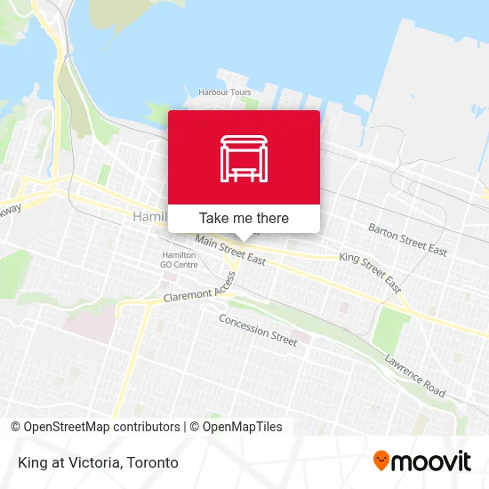 King at Victoria map