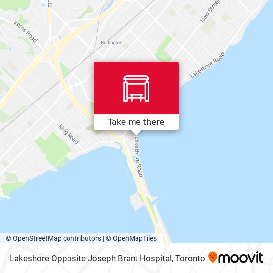 Lakeshore Opposite Joseph Brant Hospital map