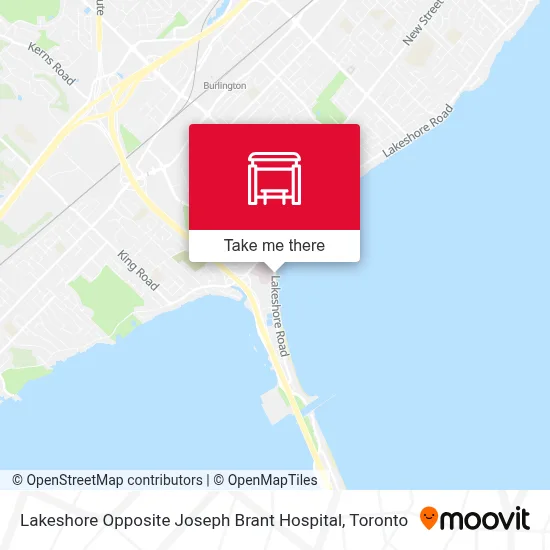 Lakeshore Opposite Joseph Brant Hospital map
