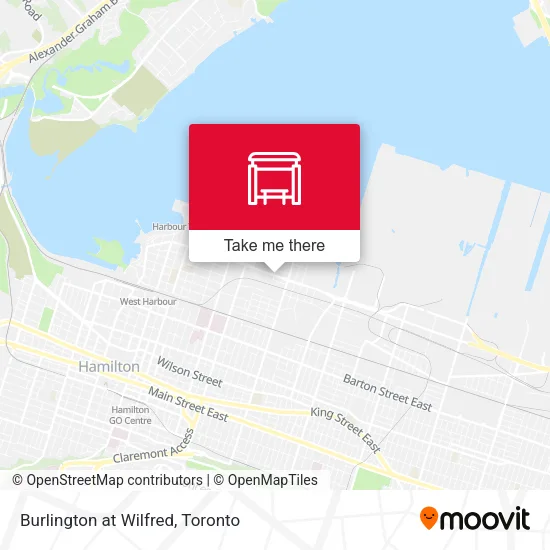 Burlington at Wilfred map
