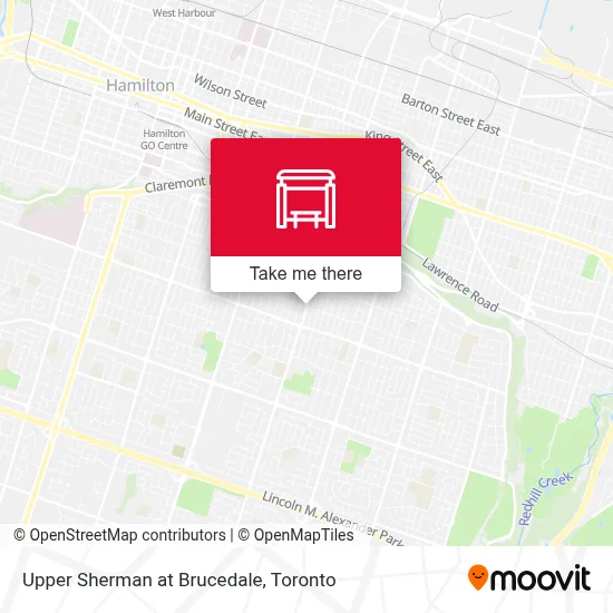 Upper Sherman at Brucedale map