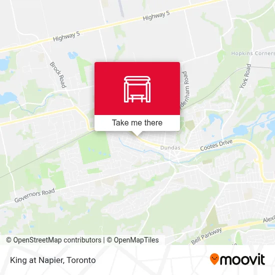 King at Napier map