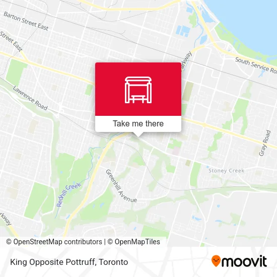 King Opposite Pottruff map