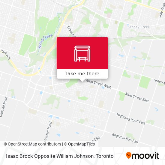 Isaac Brock Opposite William Johnson map