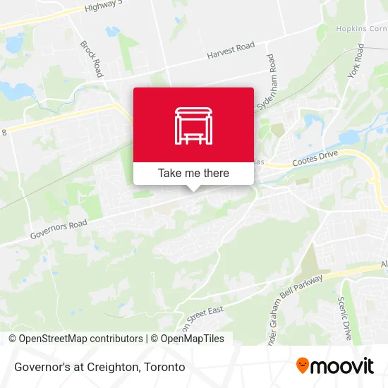 Governor's at Creighton map