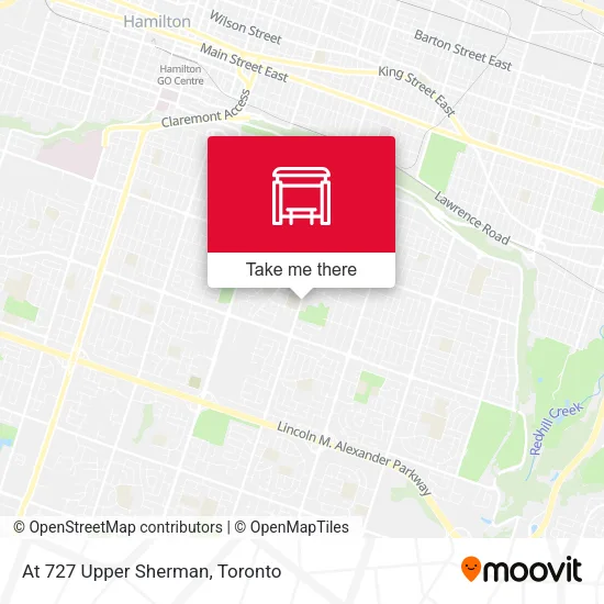 At 727 Upper Sherman map