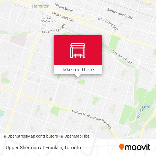 Upper Sherman at Franklin map