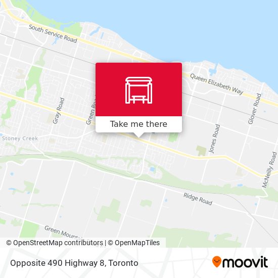 Opposite 490 Highway 8 map