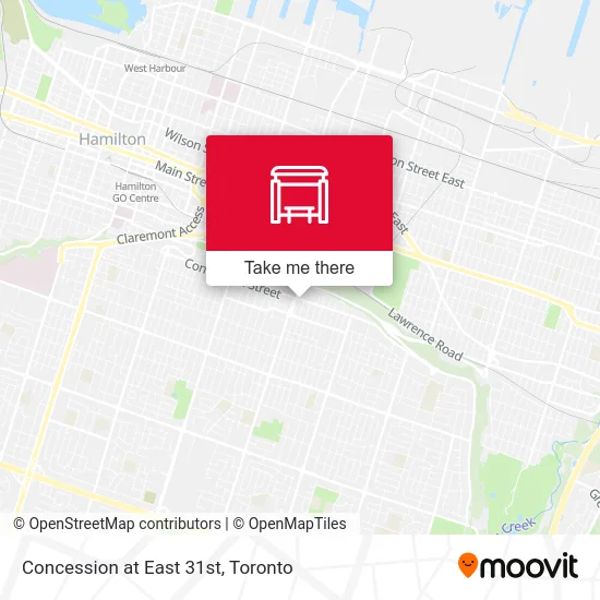 Concession at East 31st map