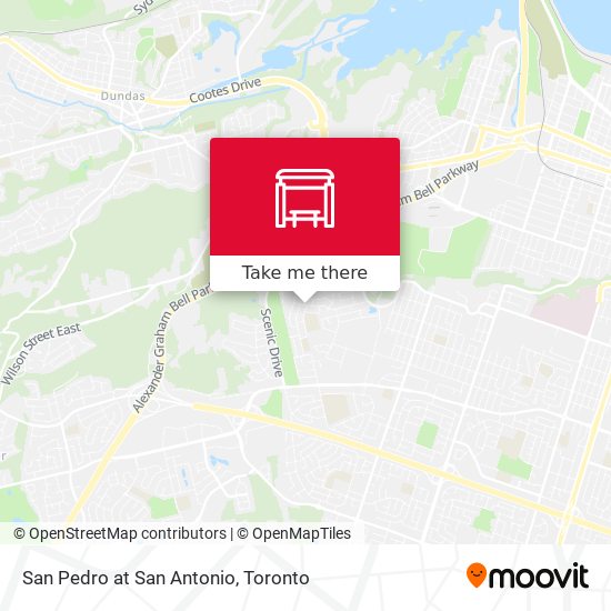 San Pedro at San Antonio map