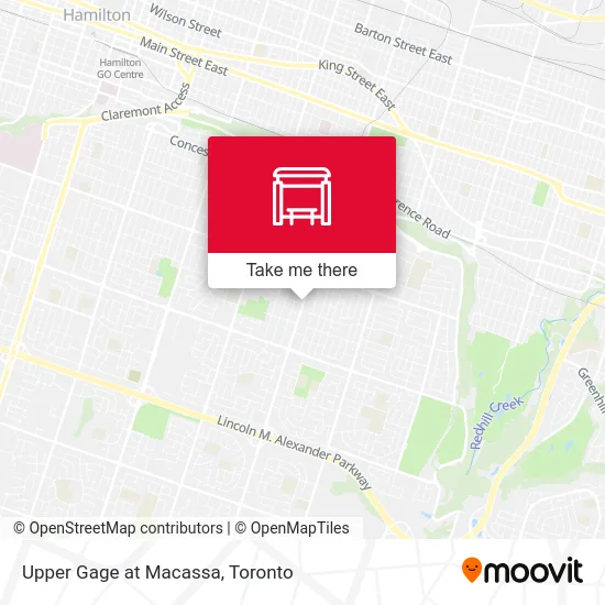Upper Gage at Macassa map