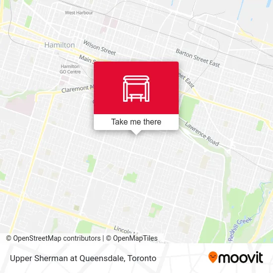 Upper Sherman at Queensdale map