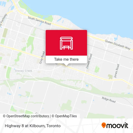 Highway 8 at Kilbourn map