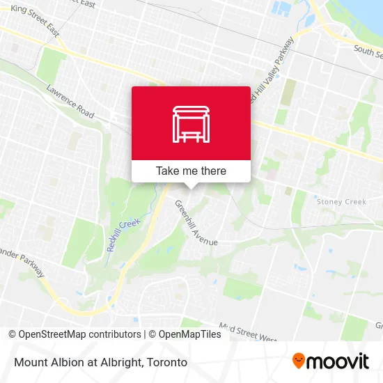 Mount Albion at Albright map