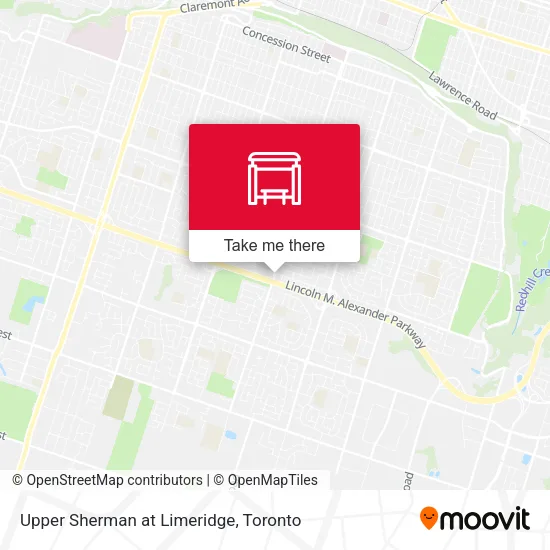 Upper Sherman at Limeridge map