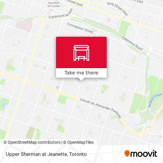 Upper Sherman at Jeanette map