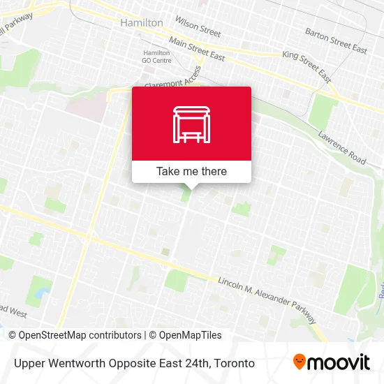 Upper Wentworth Opposite East 24th map