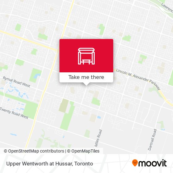 Upper Wentworth at Hussar map