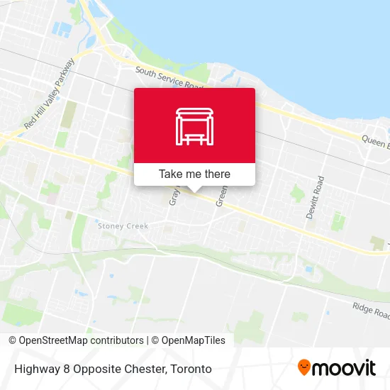 Highway 8 Opposite Chester map