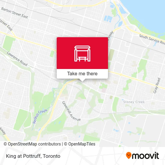 King at Pottruff map