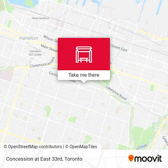 Concession at East 33rd map