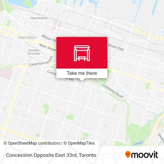 Concession Opposite East 33rd map