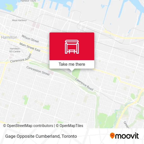 Gage Opposite Cumberland map