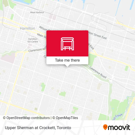 Upper Sherman at Crockett map