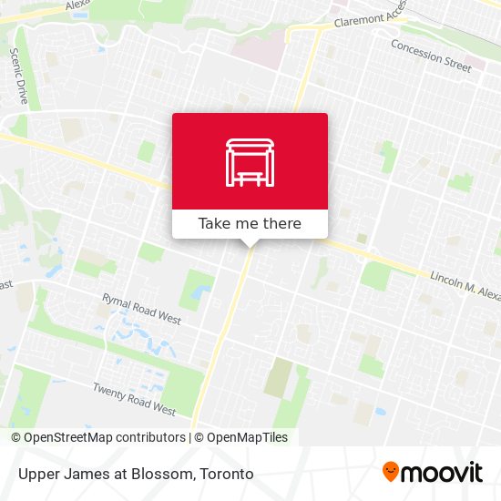 Upper James at Blossom map