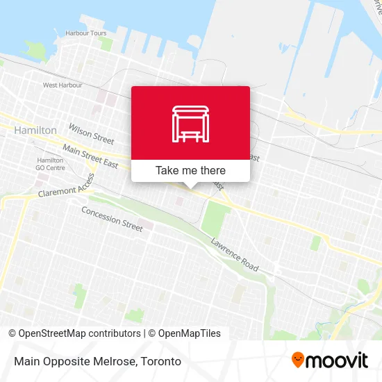 Main Opposite Melrose map