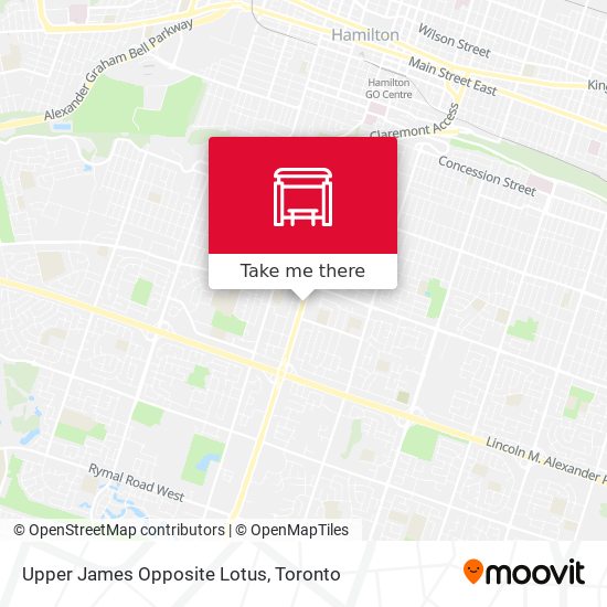 Upper James Opposite Lotus map