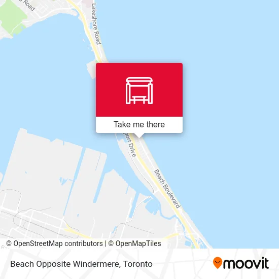 Beach Opposite Windermere map