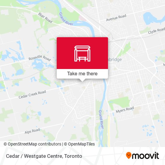 Cedar / Westgate Centre plan