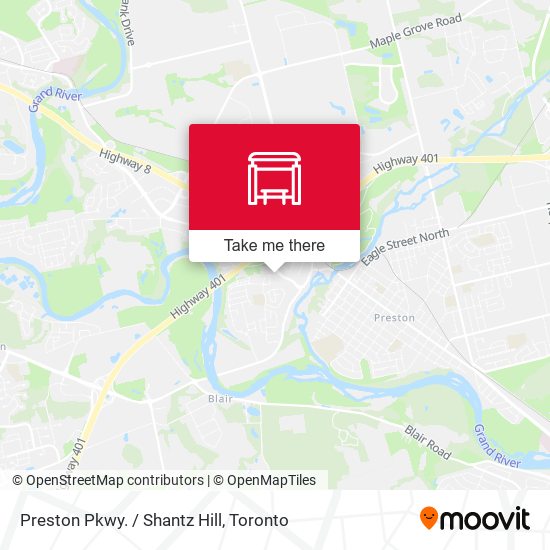 Preston Pkwy. / Shantz Hill map
