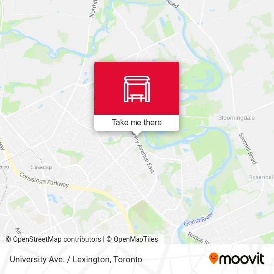 University Ave. / Lexington map