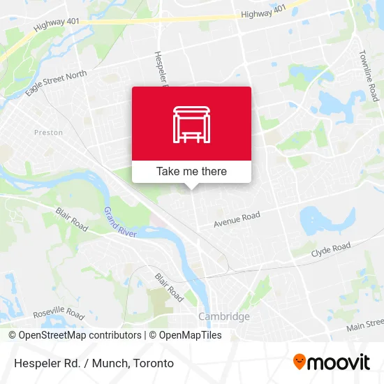 Hespeler Rd. / Munch map