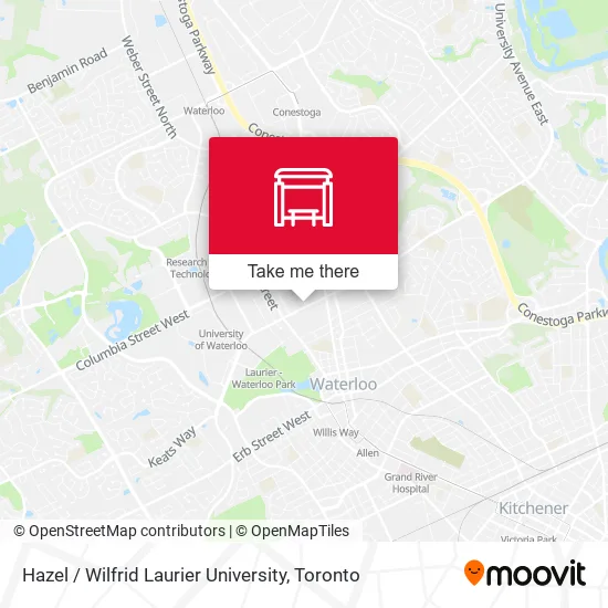 Hazel / Wilfrid Laurier University map