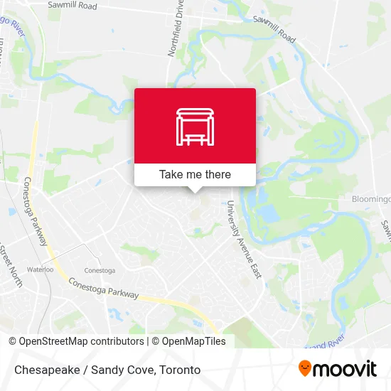 Chesapeake / Sandy Cove map