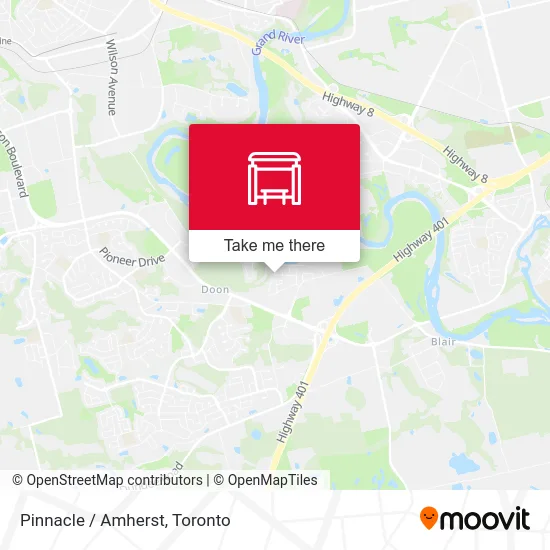 Pinnacle / Amherst map