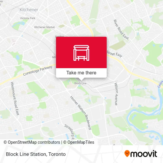 Block Line Station map