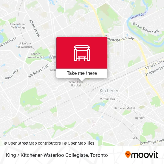 King / Kitchener-Waterloo Collegiate map