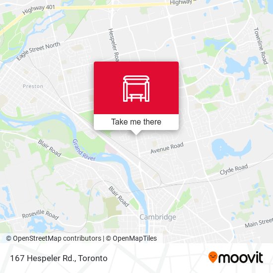 167 Hespeler Rd. map