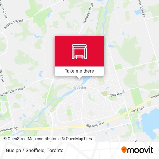 Guelph / Sheffield map