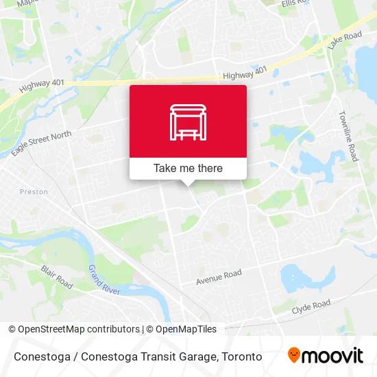 Conestoga / Conestoga Transit Garage map