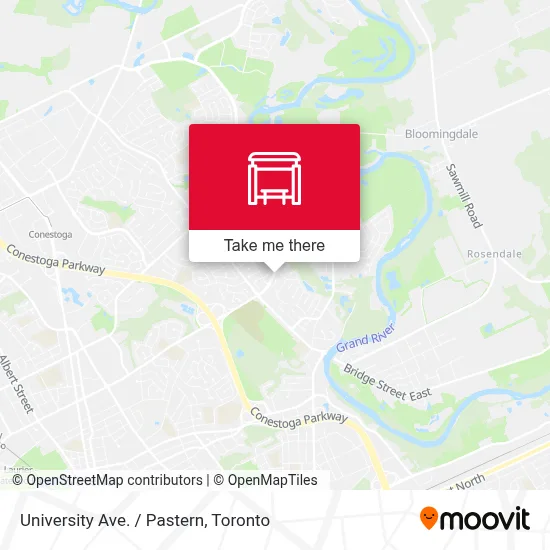 University Ave. / Pastern map