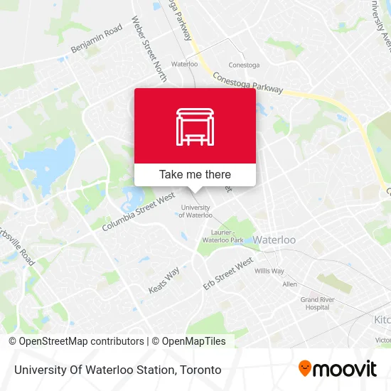 University Of Waterloo Station map