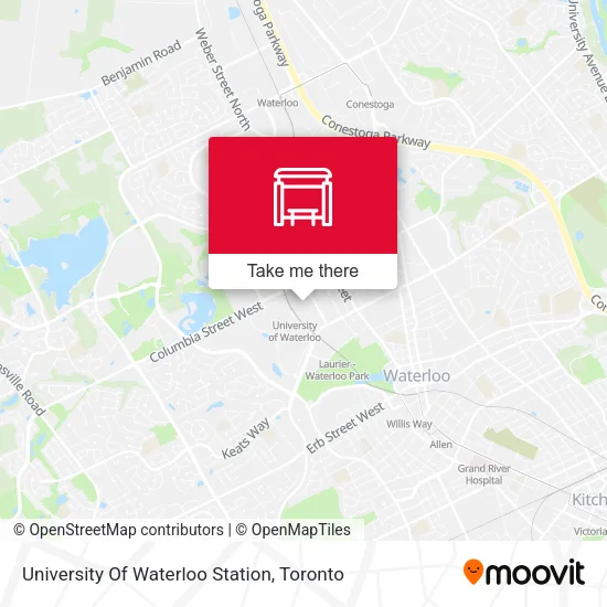 University Of Waterloo Station map